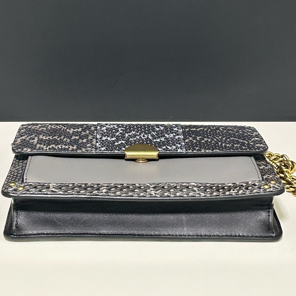 COACH Dreamer ColorBlock Snakeskin and Glovetanned Leather Convertible XBody - Picture 5 of 14